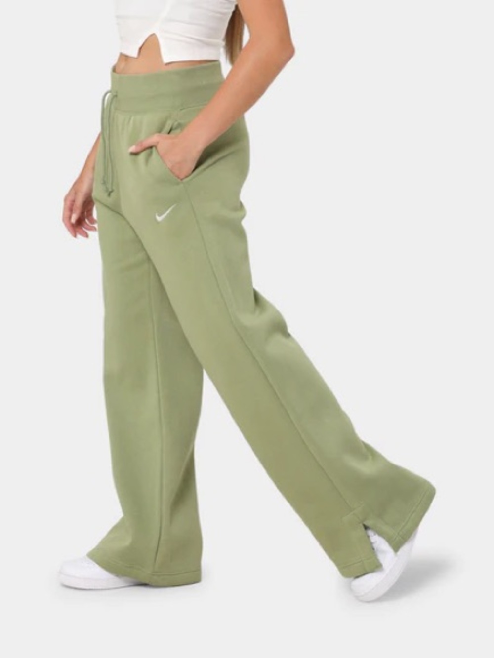 Nike Sportswear Phoenix Fleece High Rise Wide Leg Sweatpants Alligator Small